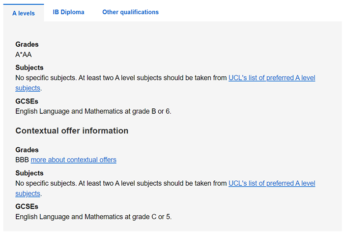 6 UCL 2023入學A Level、IB和英語成績要求4.png