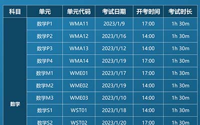 2023年1月A-Level考試季具體時(shí)間安排