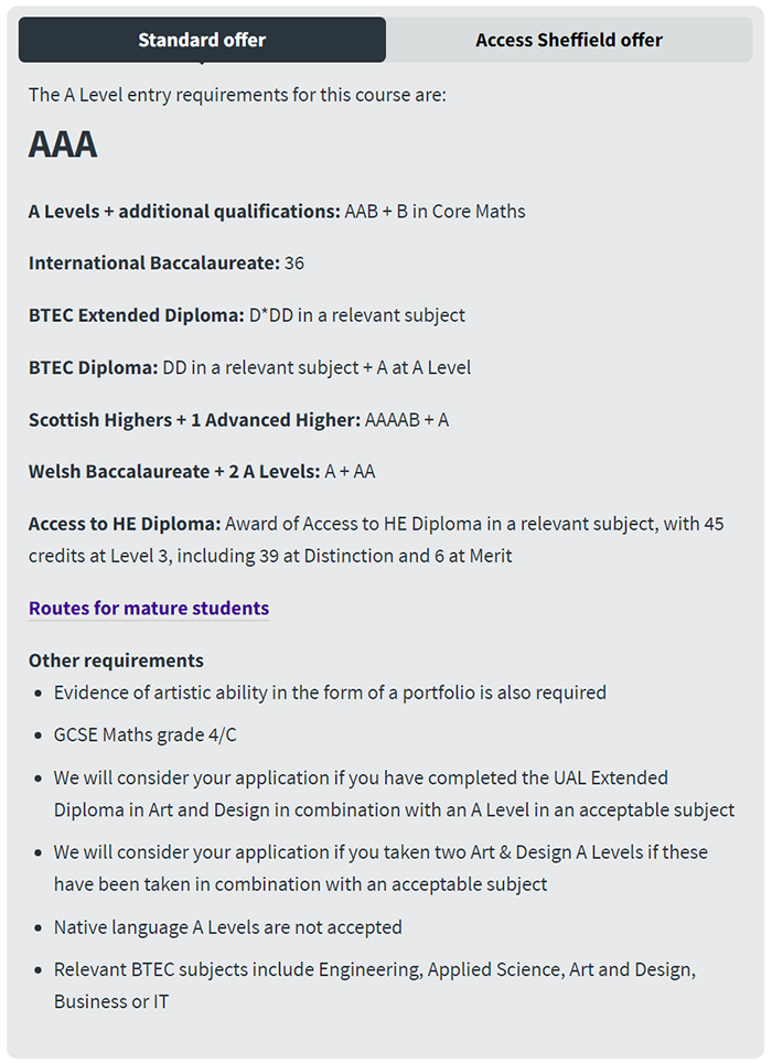 英國謝菲爾德大學(xué)2024-2025年A Level入學(xué)要求
