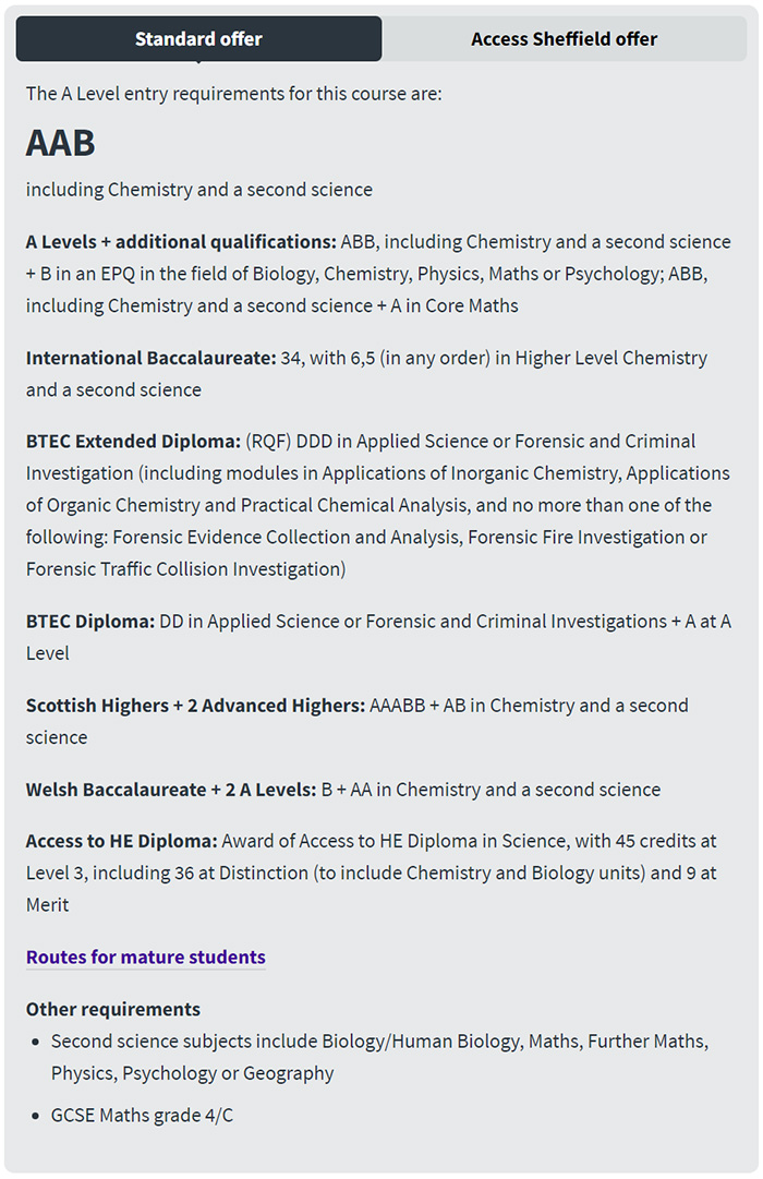英國謝菲爾德大學(xué)2024-2025年A Level入學(xué)要求