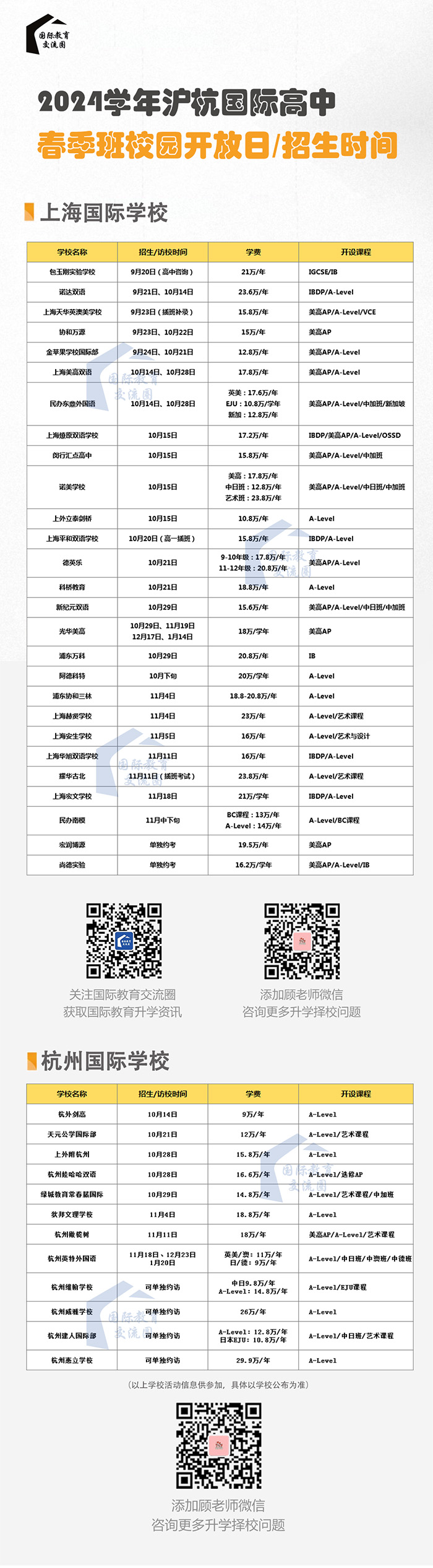 上海國(guó)際高中2024年春季招生時(shí)間公布，超40所學(xué)校