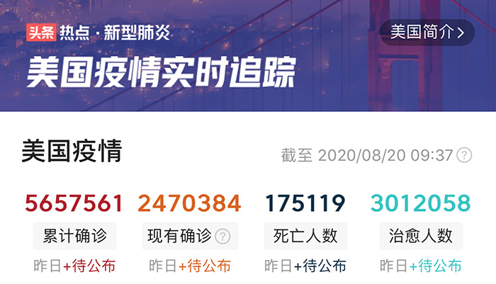 美國(guó)疫情現(xiàn)狀
