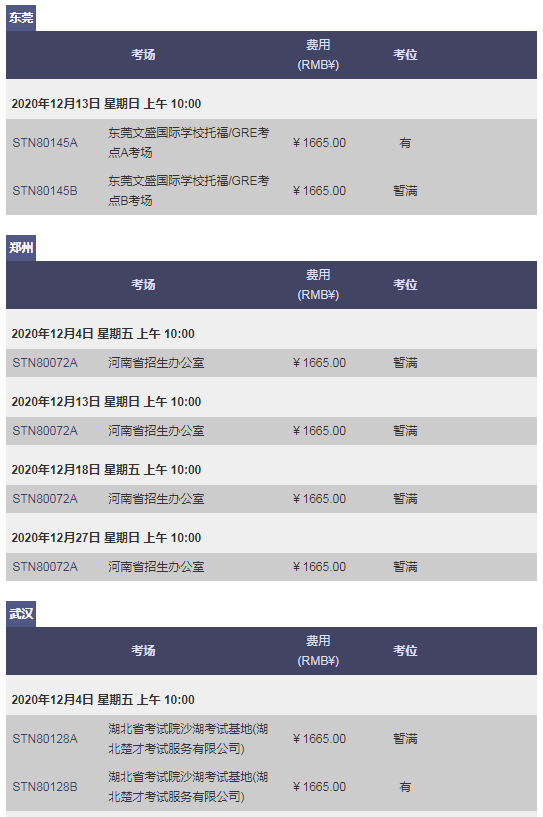 GRE考位播報|11月、12月大量余位可報，速度上線預約！